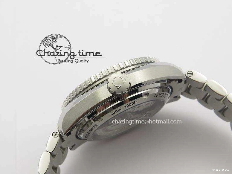 0523 Planet Ocean GMT 43.5mm V6F Goodplanet Orange Marker Blue Dial On SS Bracelet A ModernLook 8215